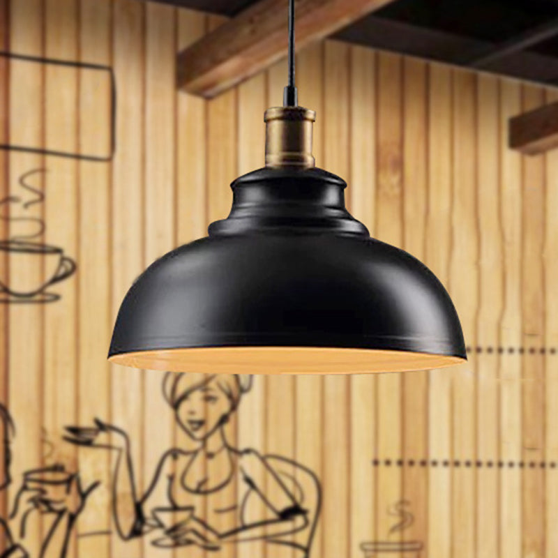 Single Ceiling Light Industrial Dome Shade Iron Hanging Pendant Light for Restaurant Clearhalo 'Art Deco Pendants' 'Black' 'Cast Iron' 'Ceiling Lights' 'Ceramic' 'Crystal' 'Industrial Pendants' 'Industrial' 'Metal' 'Middle Century Pendants' 'Pendant Lights' 'Pendants' 'Rustic Pendants' 'Tiffany' Lighting' 2204556