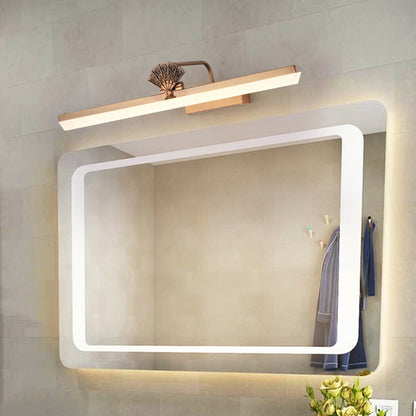 17"/23" W Brass Elongated Vanity Wall Light Traditional Metal LED Bathroom Sconce Lamp, White/Warm Light Brass Clearhalo 'Vanity Lights' 'Wall Lights' Lighting' 220461