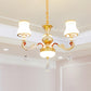 White Glass Bud Ceiling Lighting Traditional Living Room Chandelier Light Fixture with Crystal Draping 3 White A Clearhalo 'Ceiling Lights' 'Chandeliers' Lighting' options 2204822_f7a6c7a4-a8af-4248-9038-98245fd8c1de