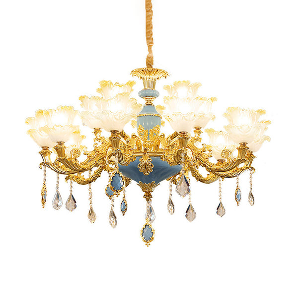 クリスタル装飾 花形　シャンデリア　中古 2204921_grande.jpg?v=1628128094