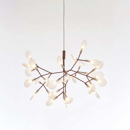 Firefly Bedroom LED Ceiling Lighting Acrylic Postmodern Chandelier Light Fixture in Rose Gold 30 Rose Gold