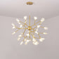Sputnik Firefly LED Suspension Light Minimalist Acrylic Bedroom Chandelier Lighting 36 Gold Clearhalo 'Ceiling Lights' 'Chandeliers' 'Modern Chandeliers' 'Modern' Lighting' 2205096