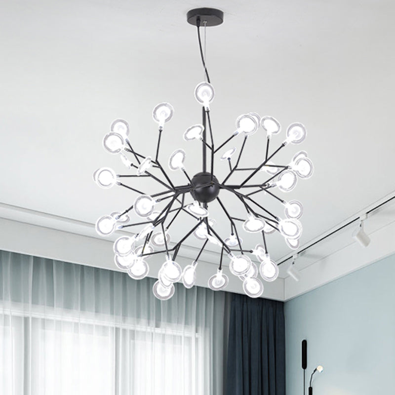 Sputnik Firefly LED Suspension Light Minimalist Acrylic Bedroom Chandelier Lighting Clearhalo 'Ceiling Lights' 'Chandeliers' 'Modern Chandeliers' 'Modern' Lighting' 2205100