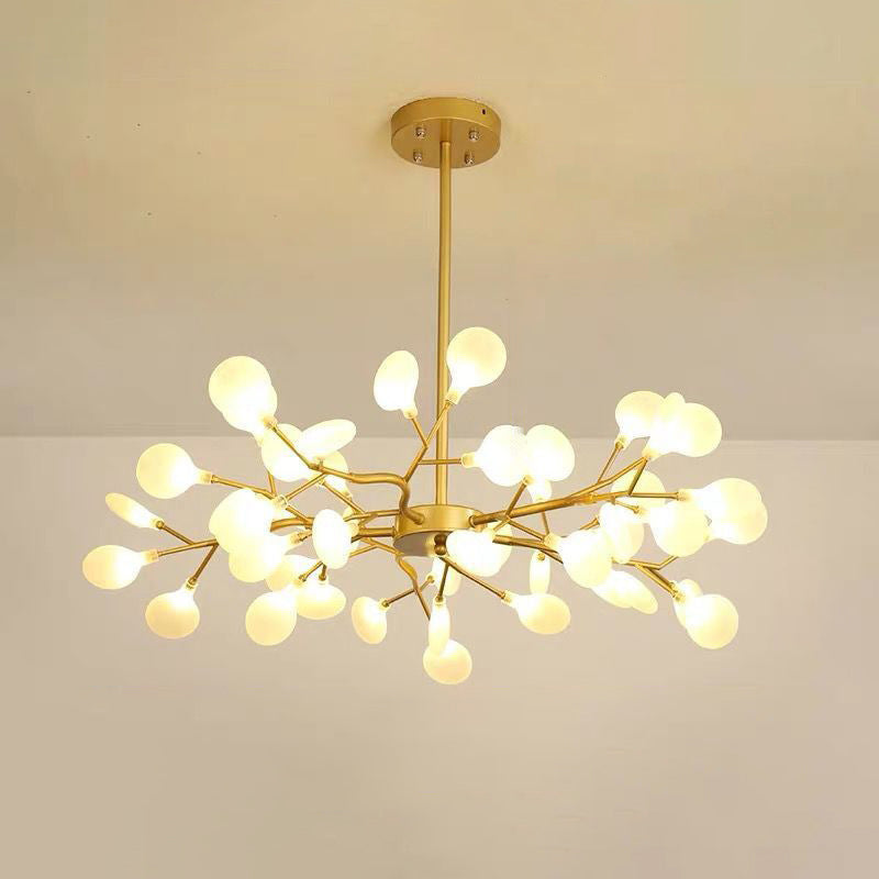 Simplicity Branched Firefly Chandelier Light Acrylic Living Room LED Pendant Light Fixture 45 Gold A Clearhalo 'Ceiling Lights' 'Chandeliers' 'Modern Chandeliers' 'Modern' Lighting' 2205107