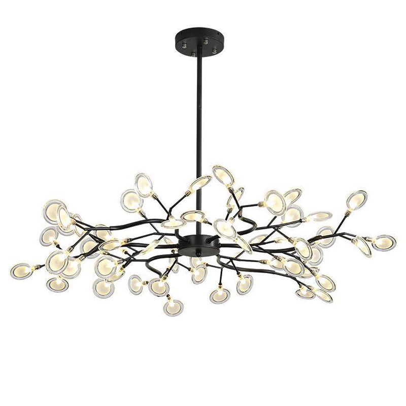 Simplicity Branched Firefly Chandelier Light Acrylic Living Room LED Pendant Light Fixture Clearhalo 'Ceiling Lights' 'Chandeliers' 'Modern Chandeliers' 'Modern' Lighting' 2205116