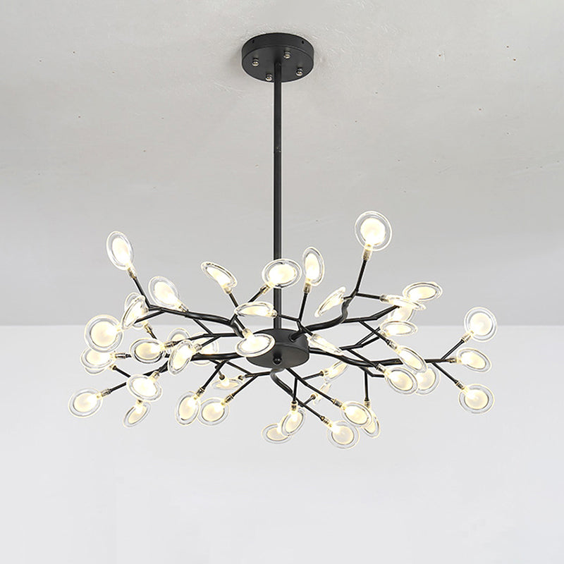 Simplicity Branched Firefly Chandelier Light Acrylic Living Room LED Pendant Light Fixture Clearhalo 'Ceiling Lights' 'Chandeliers' 'Modern Chandeliers' 'Modern' Lighting' 2205119