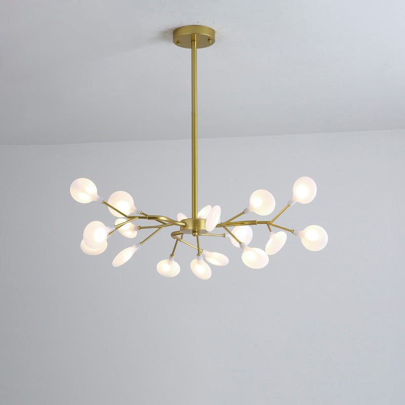 Acrylic Firefly LED Suspension Light Nordic Style Chandelier Light for Living Room 18 Gold Clearhalo 'Ceiling Lights' 'Chandeliers' 'Modern Chandeliers' 'Modern' Lighting' 2205127