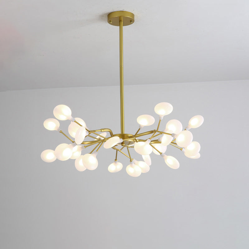 Acrylic Firefly LED Suspension Light Nordic Style Chandelier Light for Living Room 30 Gold Clearhalo 'Ceiling Lights' 'Chandeliers' 'Modern Chandeliers' 'Modern' Lighting' 2205129