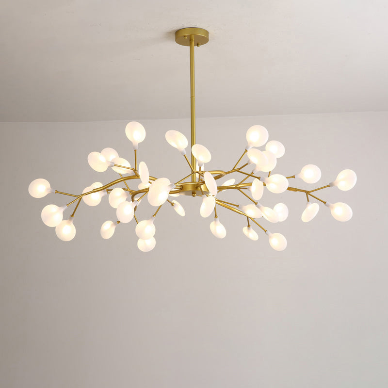 Acrylic Firefly LED Suspension Light Nordic Style Chandelier Light for Living Room 45 Gold Clearhalo 'Ceiling Lights' 'Chandeliers' 'Modern Chandeliers' 'Modern' Lighting' 2205131