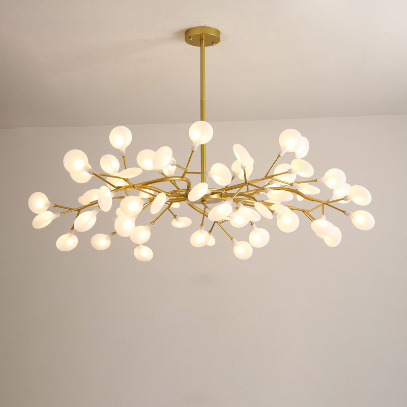 Acrylic Firefly LED Suspension Light Nordic Style Chandelier Light for Living Room 54 Gold Clearhalo 'Ceiling Lights' 'Chandeliers' 'Modern Chandeliers' 'Modern' Lighting' 2205132