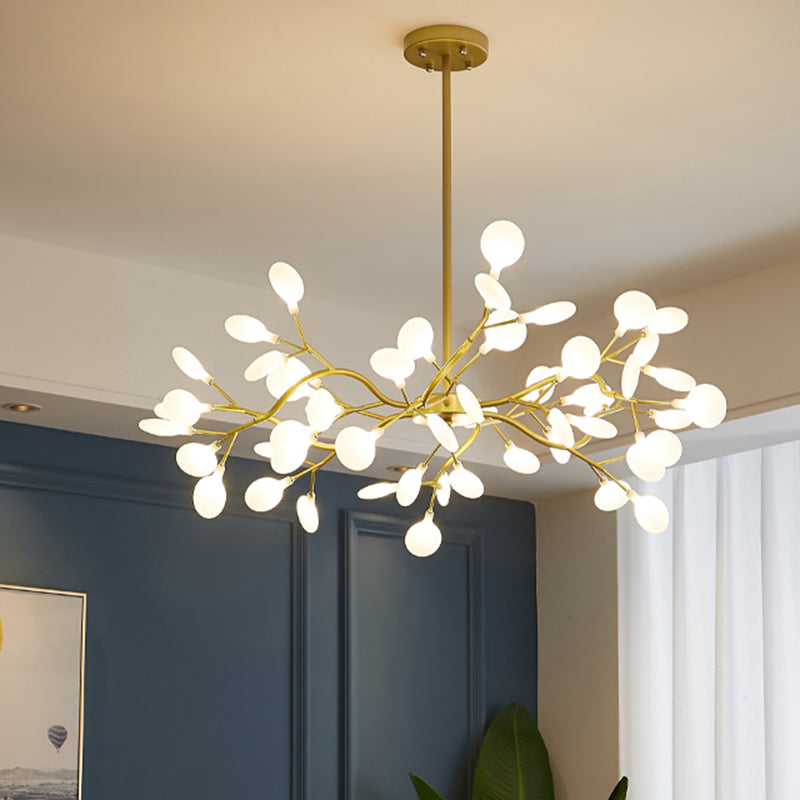 Branch Shaped Living Room Chandelier Lighting Metallic Minimalist LED Pendant Light Clearhalo 'Ceiling Lights' 'Chandeliers' 'Modern Chandeliers' 'Modern' Lighting' 2205134
