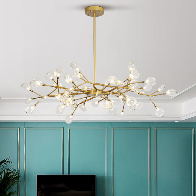 Branch Shaped Living Room Chandelier Lighting Metallic Minimalist LED Pendant Light Clearhalo 'Ceiling Lights' 'Chandeliers' 'Modern Chandeliers' 'Modern' Lighting' 2205141