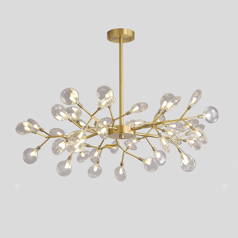 Tree Branch LED Ceiling Lighting Postmodern Metallic Living Room Chandelier Light Fixture 45 Brass D Clearhalo 'Ceiling Lights' 'Chandeliers' 'Glass shade' 'Glass' 'Modern Chandeliers' 'Modern' Lighting' 2205148