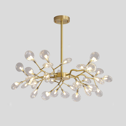 Tree Branch LED Ceiling Lighting Postmodern Metallic Living Room Chandelier Light Fixture 30 Brass D Clearhalo 'Ceiling Lights' 'Chandeliers' 'Glass shade' 'Glass' 'Modern Chandeliers' 'Modern' Lighting' 2205156