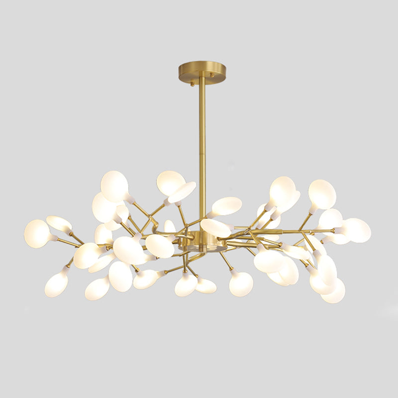 Tree Branch LED Ceiling Lighting Postmodern Metallic Living Room Chandelier Light Fixture 45 Brass B Clearhalo 'Ceiling Lights' 'Chandeliers' 'Glass shade' 'Glass' 'Modern Chandeliers' 'Modern' Lighting' 2205158