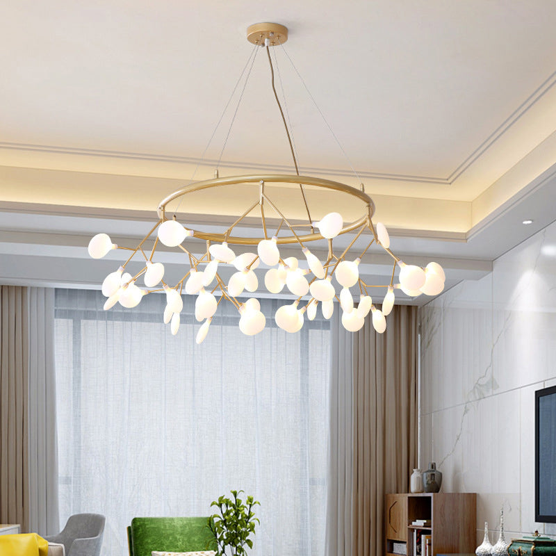 Sputnik Firefly Chandelier Lighting Minimalist Acrylic Living Room LED ...
