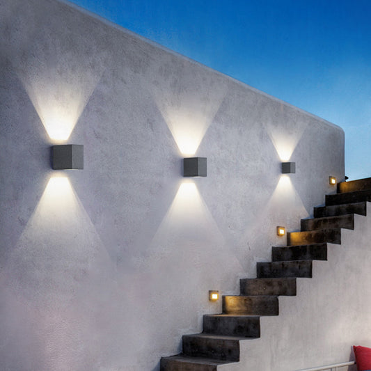 Rectangle Shaped LED Wall Lighting Simplicity Cement Corridor Sconce Light Fixture Clearhalo 'Modern wall lights' 'Modern' 'Wall Lamps & Sconces' 'Wall Lights' Lighting' 2205250
