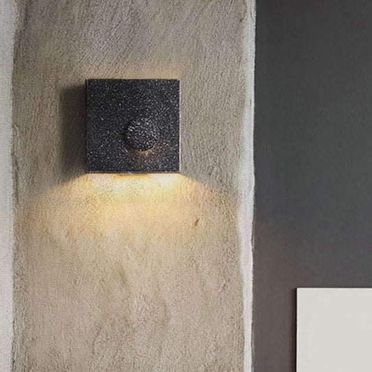 Nordic Style Square Shaped LED Wall Sconce Light Cement Bedroom Wall Mounted Lighting Clearhalo 'Modern wall lights' 'Modern' 'Wall Lamps & Sconces' 'Wall Lights' Lighting' 2205258