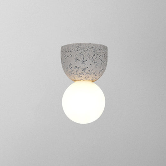 Resin-Cement Bell Wall Sconce Lamp Modern Style Single-Bulb Wall Lighting Fixture Grey Clearhalo 'Modern wall lights' 'Modern' 'Wall Lamps & Sconces' 'Wall Lights' Lighting' 2205269