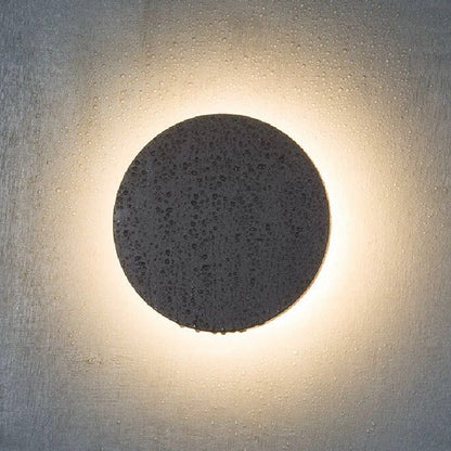 Flat Round LED Wall Mounted Lighting Simplicity Cement Bedroom Wall Sconce in Grey Grey Clearhalo 'Modern wall lights' 'Modern' 'Wall Lamps & Sconces' 'Wall Lights' Lighting' 2205289