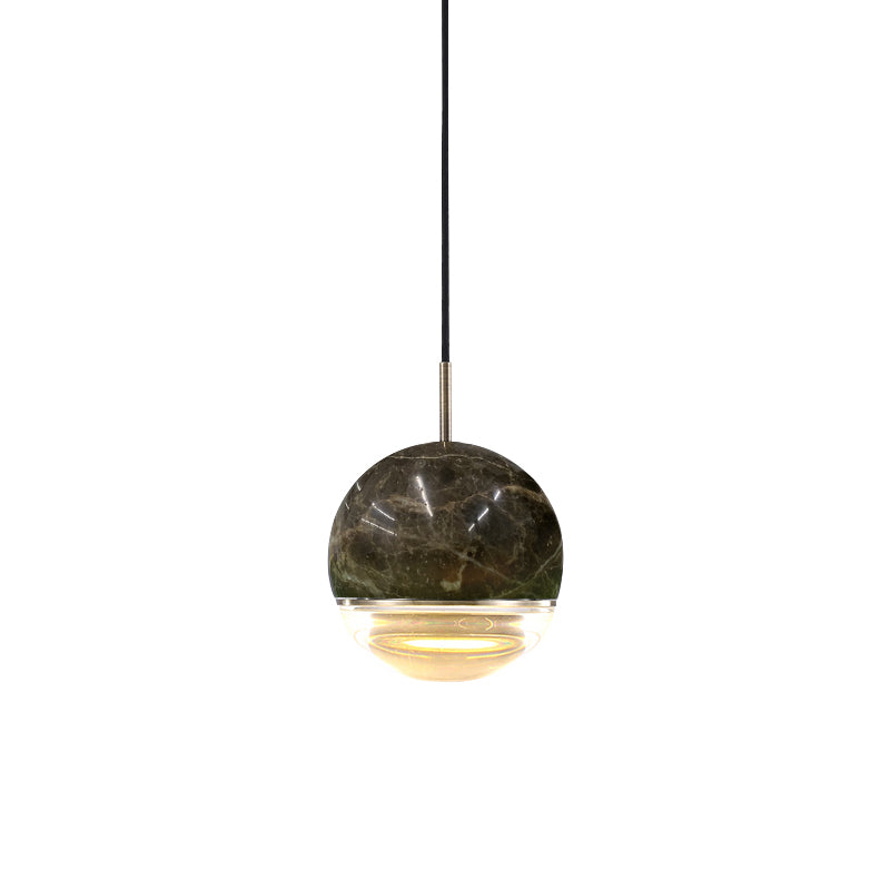 Dome Pendant Light Simplicity Marble Single-Bulb Dining Room Suspension Light Fixture Coffee 4" Clearhalo 'Ceiling Lights' 'Glass shade' 'Glass' 'Modern Pendants' 'Modern' 'Pendant Lights' 'Pendants' Lighting' 2205303