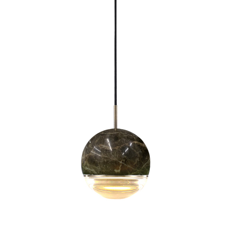 Dome Pendant Light Simplicity Marble Single-Bulb Dining Room Suspension Light Fixture Coffee 6" Clearhalo 'Ceiling Lights' 'Glass shade' 'Glass' 'Modern Pendants' 'Modern' 'Pendant Lights' 'Pendants' Lighting' 2205306