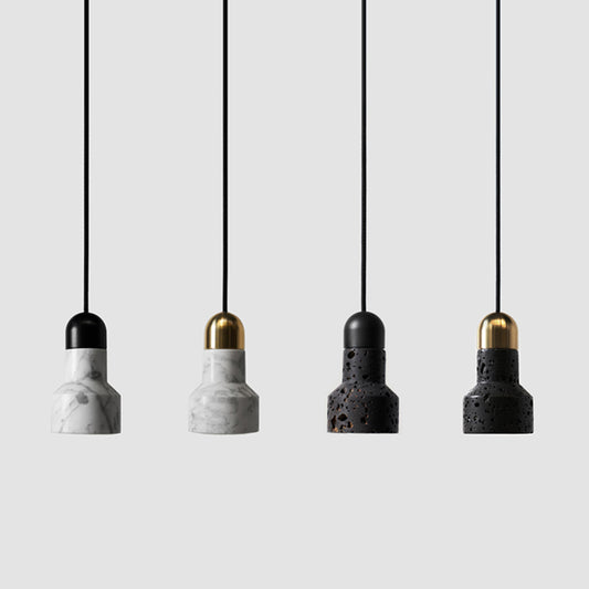 Nordic Flashlight Shaped Suspension Light Marble 1 Bulb Living Room Pendant Light Fixture Clearhalo 'Ceiling Lights' 'Lighting' 'Pendant Lights' 2205312_ca96cc86-19e1-40bc-a83b-77d2b0988b15
