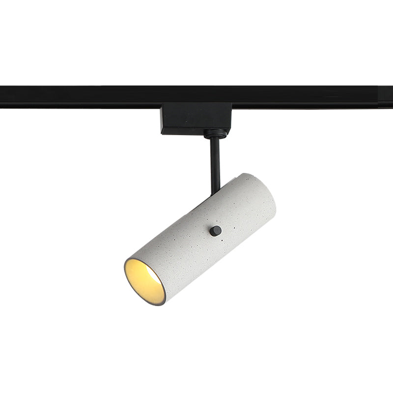Modern Cylinder Shade Semi Flush Cement Dining Room Flush Mount Spotlight in Grey Clearhalo 'Ceiling Lights' 'Close To Ceiling Lights' 'Close to ceiling' 'Semi-flushmount' Lighting' 2205318