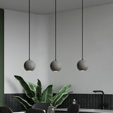Cement Round Shade Ceiling Light Modern Style 1 Bulb Grey Hanging Lamp for Restaurant Clearhalo 'Ceiling Lights' 'Modern Pendants' 'Modern' 'Pendant Lights' 'Pendants' Lighting' 2205324