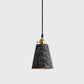Geometric Dining Room Suspension Lighting Terrazzo 1 Head Minimalistic Pendant Ceiling Light Black Cone Clearhalo 'Ceiling Lights' 'Lighting' 'Pendant Lights' 2205389_39f5ca9a-d871-4d10-a53e-523be02239e5