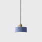 Geometric Dining Room Suspension Lighting Terrazzo 1��Head Minimalistic Pendant Ceiling Light Blue Drum Clearhalo 'Ceiling Lights' 'Modern Pendants' 'Modern' 'Pendant Lights' 'Pendants' Lighting' 2205401