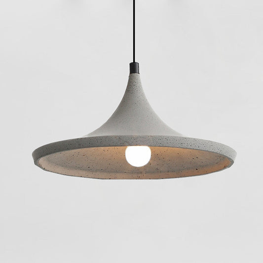 Cone Suspension Lighting Simplicity Cement 1 Head Dining Room Pendant Ceiling Light in Grey Clearhalo 'Ceiling Lights' 'Lighting' 'Pendant Lights' 2205456_cc7eaf50-e4bb-41ef-b913-42a20c054706