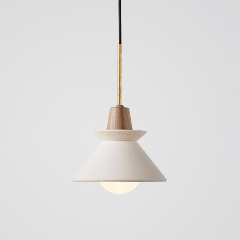 Bowl Shade Ceiling Light Simplicity Cement Single Dining Room Hanging Pendant Light in White White Clearhalo 'Ceiling Lights' 'Modern Pendants' 'Modern' 'Pendant Lights' 'Pendants' Lighting' 2205496