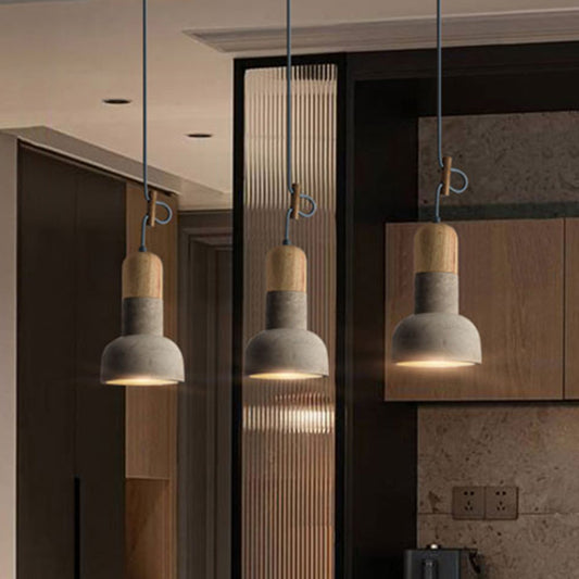 Flashlight Shaped Dining Room Hanging Lamp Cement 1 Head Minimalist Ceiling Lighting Clearhalo 'Ceiling Lights' 'Lighting' 'Pendant Lights' 2205508_05014c63-bcdb-4a74-a091-6a14105b4f6d