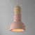 Flashlight Shaped Dining Room Hanging Lamp Cement 1 Head Minimalist Ceiling Lighting Pink Clearhalo 'Ceiling Lights' 'Lighting' 'Pendant Lights' 2205510_381f964f-617e-4f59-9dc0-ac122476db4d