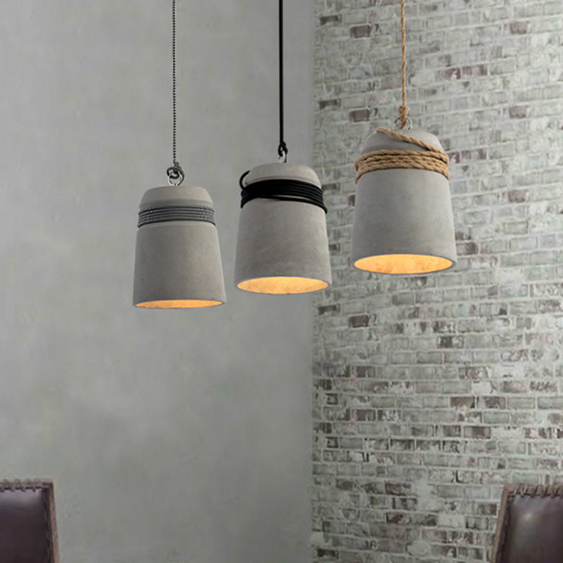 Bell Suspension Lighting Simplicity Cement Single-Bulb Dining Room Pendant Ceiling Light Clearhalo 'Ceiling Lights' 'Modern Pendants' 'Modern' 'Pendant Lights' 'Pendants' Lighting' 2205516