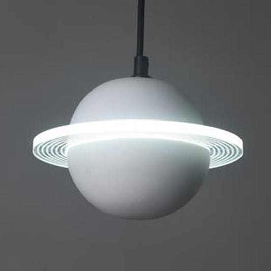 Planet Shaped LED Hanging Lamp Cement Single-Bulb Bedroom Pendant Lighting Fixture Clearhalo 'Ceiling Lights' 'Modern Pendants' 'Modern' 'Pendant Lights' 'Pendants' Lighting' 2205558
