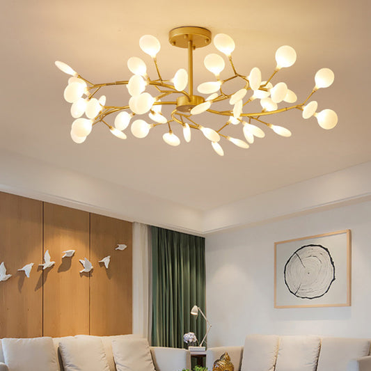 Metal Swirling Branch Chandelier Pendant Light Simplistic LED Hanging Light for Dining Room Clearhalo 'Ceiling Lights' 'Chandeliers' 'Clear' 'Industrial' 'Modern Chandeliers' 'Modern' 'Tiffany' 'Traditional Chandeliers' Lighting' 2205776