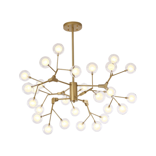 Bubble Ball Chandelier Lighting Minimalist Double-Layer Glass White LED Pendant Light Clearhalo 'Ceiling Lights' 'Chandeliers' 'Modern Chandeliers' 'Modern' Lighting' 2205794