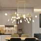 Firefly Dining Room LED Hanging Lamp Opal Glass Simplistic Island Chandelier Light Clearhalo 'Ceiling Lights' 'Island Lights' Lighting' 2205930