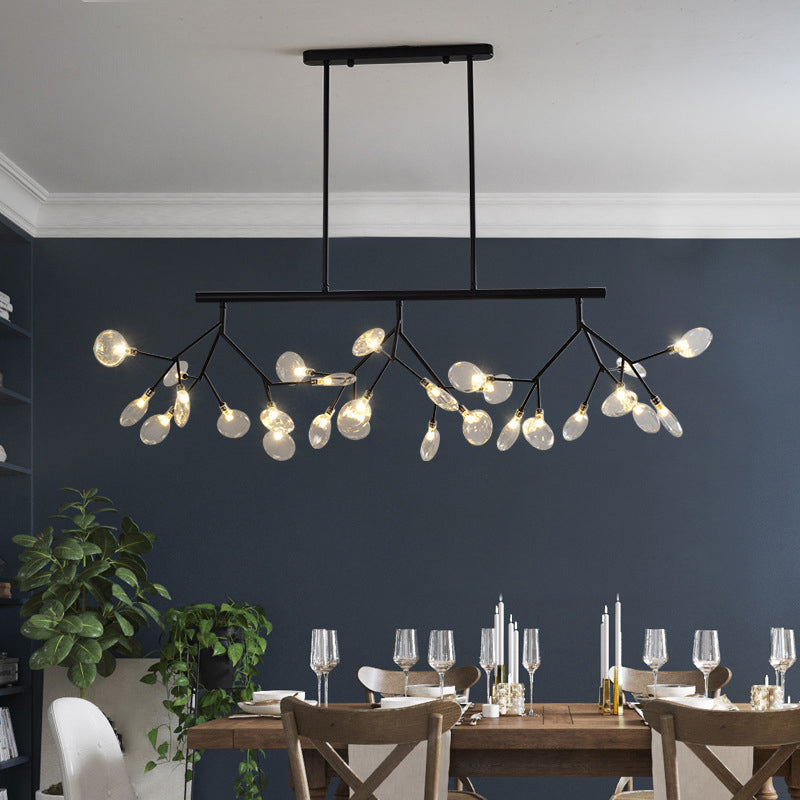 Firefly Shade LED Pendant Light Simplistic Clear Glass Dining Room Hanging Island Light Clearhalo 'Ceiling Lights' 'Chandeliers' 'Modern Chandeliers' 'Modern' Lighting' 2205951