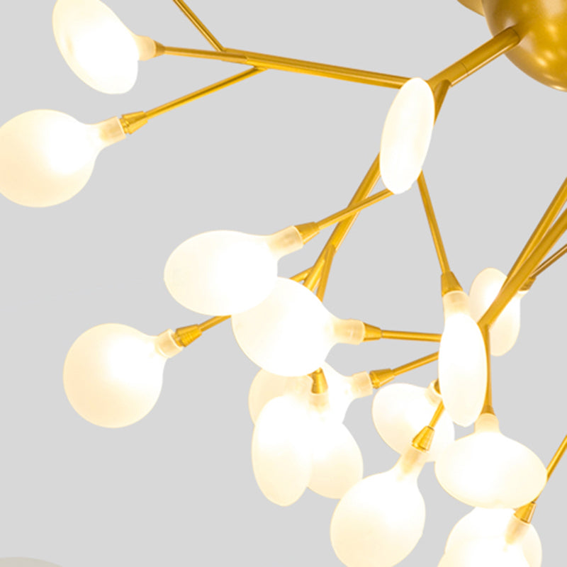 Firefly Shade LED Semi Flush Postmodern Firefly Living Room Ceiling Mount Chandelier Clearhalo 'Ceiling Lights' 'Close To Ceiling Lights' 'Close to ceiling' 'Semi-flushmount' Lighting' 2206023