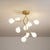 Metallic Tree Branch LED Suspension Light Postmodern Chandelier Light with Shade in Gold Gold A Clearhalo 'Ceiling Lights' 'Chandeliers' 'Modern Chandeliers' 'Modern' Lighting' 2206068