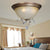 Rustic Dome Ceiling Fixture Glass Shade 3 Lights Bedroom Flush Mount Light with Crystal Drop Brass Clearhalo 'Ceiling Lights' 'Close To Ceiling Lights' 'Close to ceiling' 'Flush mount' Lighting' 220689