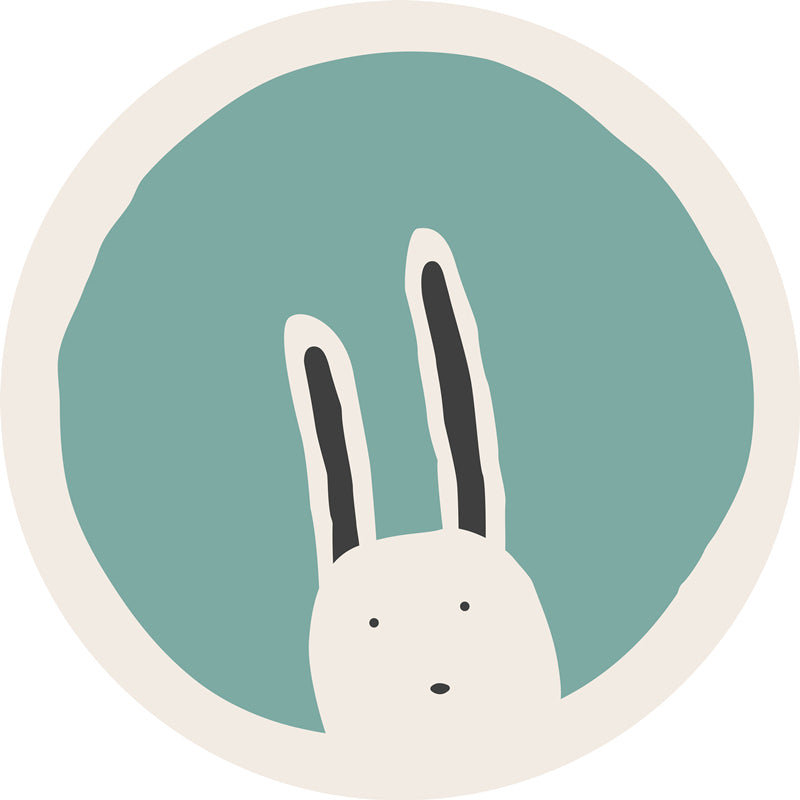 Multi-Colored Childrens Room Rug Relaxing Animal Print Area Carpet Cotton Blend Anti-Slip Backing Indoor Rug Light Blue Clearhalo 'Area Rug' 'Rug' 2207918