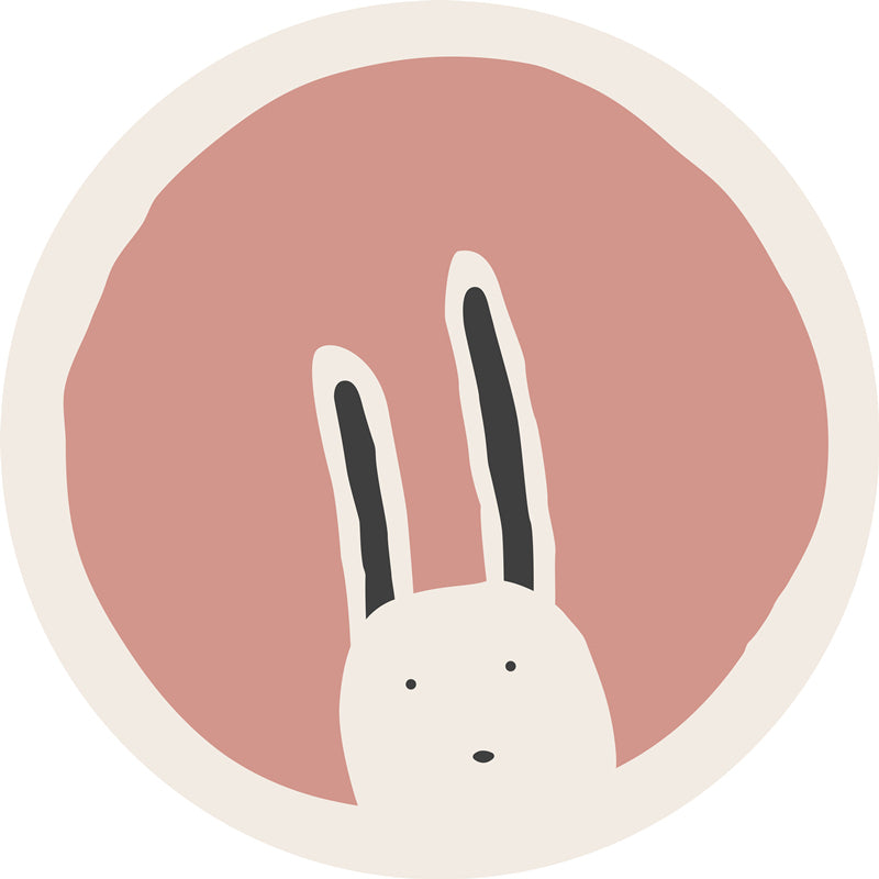 Multi-Colored Childrens Room Rug Relaxing Animal Print Area Carpet Cotton Blend Anti-Slip Backing Indoor Rug Light Pink Clearhalo 'Area Rug' 'Rug' 2207920