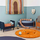 Multi-Colored Childrens Room Rug Relaxing Animal Print Area Carpet Cotton Blend Anti-Slip Backing Indoor Rug Clearhalo 'Area Rug' 'Rug' 2207923