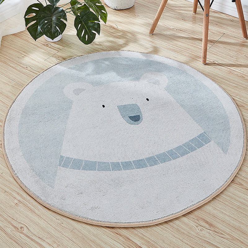 Cute Cartoon Printed Rug Multi-Color Cotton Blend Indoor Rug Non-Slip Backing Easy Care Carpet with Border for Room Clearhalo 'Area Rug' 'Rug' 2207929