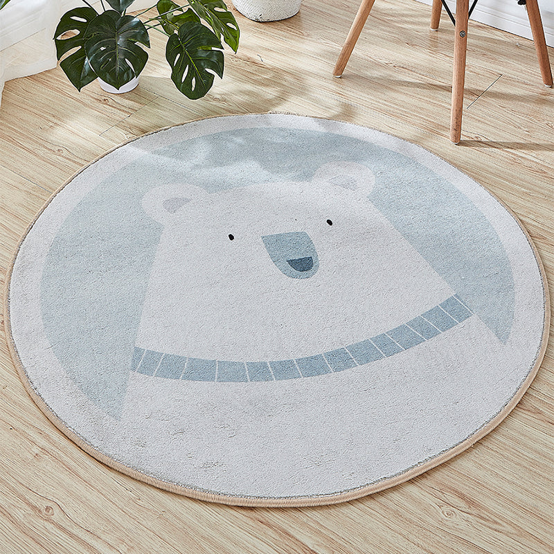 Cute Cartoon Printed Rug Multi-Color Cotton Blend Indoor Rug Non-Slip Backing Easy Care Carpet with Border for Room Clearhalo 'Area Rug' 'Rug' 2207929