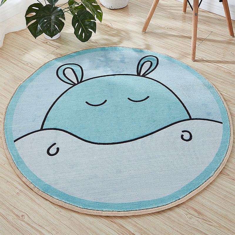 Cute Cartoon Printed Rug Multi-Color Cotton Blend Indoor Rug Non-Slip Backing Easy Care Carpet with Border for Room Clearhalo 'Area Rug' 'Rug' 2207931